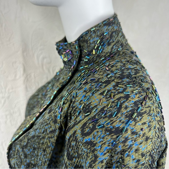 Lillie Rubin Exclusive Silk Vintage Beaded Blouse - Picture 9 of 16